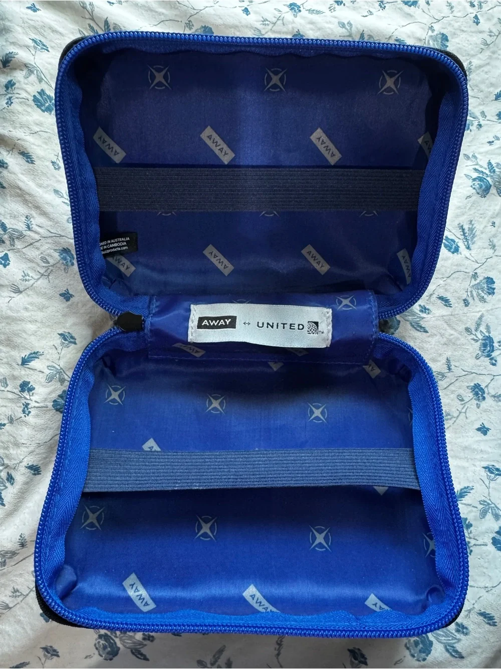 AWAY Navy Hard Shell Toiletry or cord Case - Protective Zip Organizer